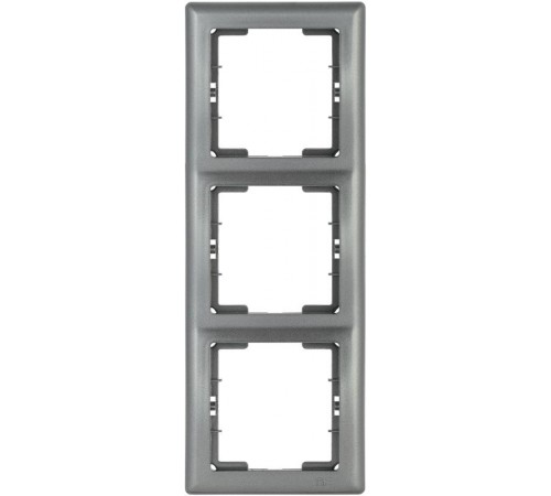 BOLERO антрацит Рамка 3-местная вертикальная РB-3-БА  EMB31-K95  IEK