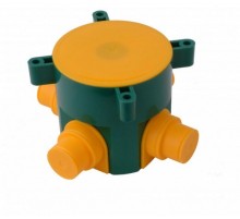 Коробка установочная 70х66,5 (внутр. разм) для монолитных стен, 4 ввода,  высота 72 мм, IP 44  КУ1301-И  HEGEL