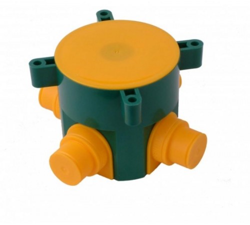 Коробка установочная 70х66,5 (внутр. разм) для монолитных стен, 4 ввода,  высота 72 мм, IP 44  КУ1301-И  HEGEL