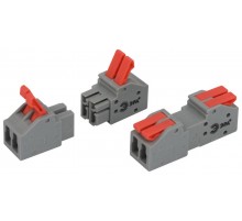 Клемма  NO-225-403 проходная разъёмная 222-2412R с рычагами 2 полюса 0.08-2.5/4 мм2 (упаковка 20 шт.)  Б0067947  ЭРА