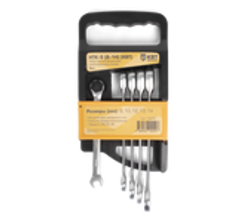 Набор гаечных трещоточных ключей НТК-5 (8-14)  79200  КВТ