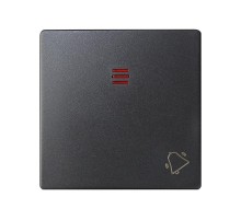 Simon 82 Клавиша с пиктограммой "звонок" для кнопочного выключателя с подсветкой, S82, S82N, S82 Detail, граф  82015-38  Simon