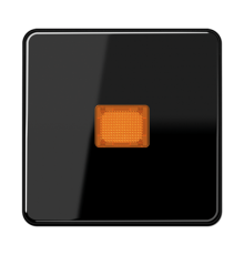 Клавиша с оранжевым окошком для выключателя с подсветкой; черная  CD590KOSW  Jung