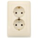 Cariva DIY Розетка 2x2К+З, нем. cт, слоновая кость  695918  Legrand