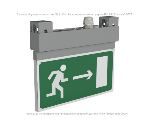 Оповещатель пожарный световой BS-NEXTRINO-10-F1-12 Gray  a24784  Белый свет