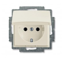 ABB Basic 55 Шале (белый) Розетка с/з 16А 250В, IP44, в сборе  2018-0-1503   2CKA002018A1503  ABB