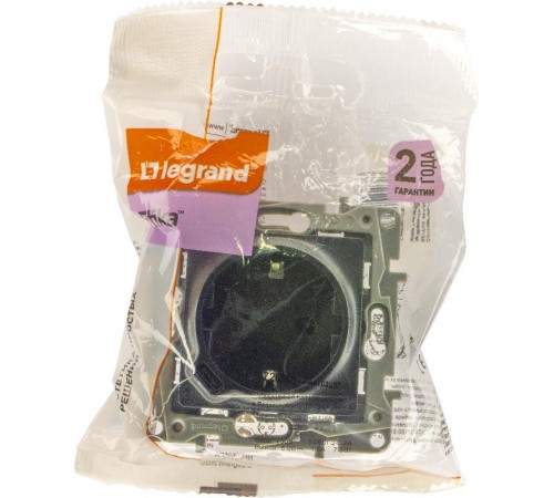 Розетка с заземлением с USB тип C - Legrand Etika - со шторками 16А 250В 1500мА 7,5Вт безвинтовые зажимы - антрацит  672688  Legrand