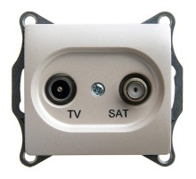 Glossa Перламутр Розетка TV-SAT оконечная 1DB  GSL000697  SE