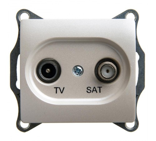 Glossa Перламутр Розетка TV-SAT оконечная 1DB  GSL000697  SE