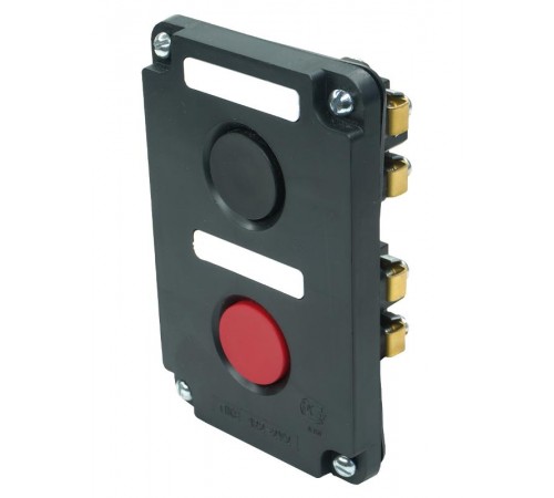 ПКЕ 122-2 У2, 10А, 660В, 2 элемента, чёрный и красный цилиндр, в нишу, IP54, пост управления (ЭТ)  ET519060  Электротехник