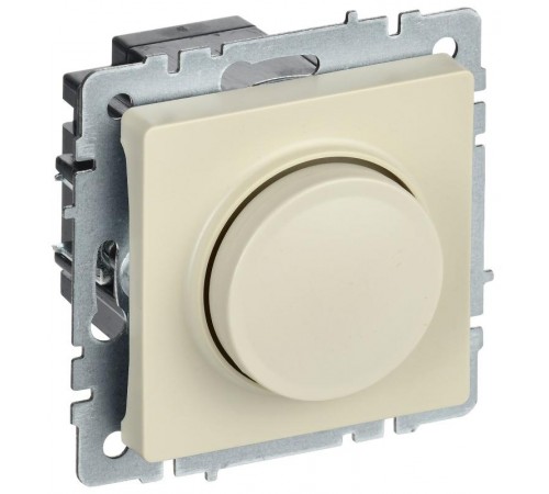 BRITE Светорегулятор поворотно-нажимной 600Вт СС10-1-0-БрКр бежевый   BR-D20-0600-K10  IEK