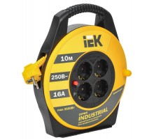 Катушка УК10 с т/з 4 места 2Р+PЕ/10м 3х1,5 мм2 "Industrial"  WKP15-16-04-10  IEK