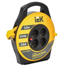 Катушка УК10 с т/з 4 места 2Р+PЕ/10м 3х1,5 мм2 "Industrial"  WKP15-16-04-10  IEK