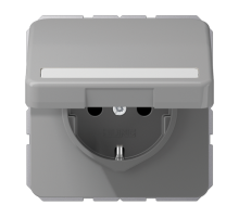 Штепсельная розетка SCHUKO 16A 250V~ с полем для надписи и защитой от влажности; серая  CD1520BFNAKLGR  Jung