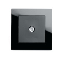 Розетка телевизионная 1-местная, 75 Ом, 5-862МГц, серия Катрин, GLS00-7008-05, черный  39511  STEKKER