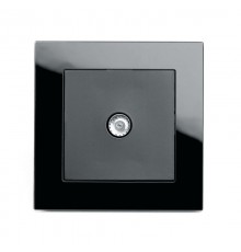 Розетка телевизионная 1-местная, 75 Ом, 5-862МГц, серия Катрин, GLS00-7008-05, черный  39511  STEKKER