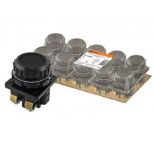 Выключатель кнопочный КЕ 011-У2-исп.3 черный 2р 10A 660B IP40  SQ0753-0008  TDM