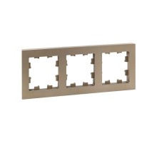 3 - местная рамка, шампань, пластик Эпика  UP1-FPC-03 EKF