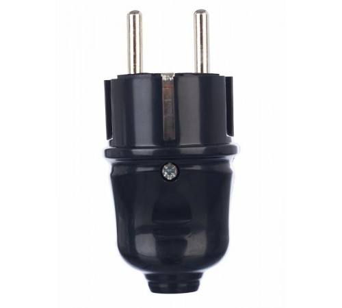 Вилка разборная прямая с з/к 16А черная ВПп10-02-Ст  EVP10-16-01-K02  IEK