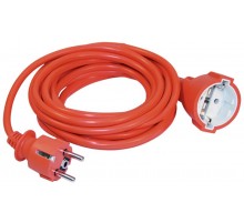 Шнур УШ-01РВ оранж. с круглой вилкой и розеткой 2Р+PЕ 3х1,0/20метров   WUP10-20-K09-N  IEK