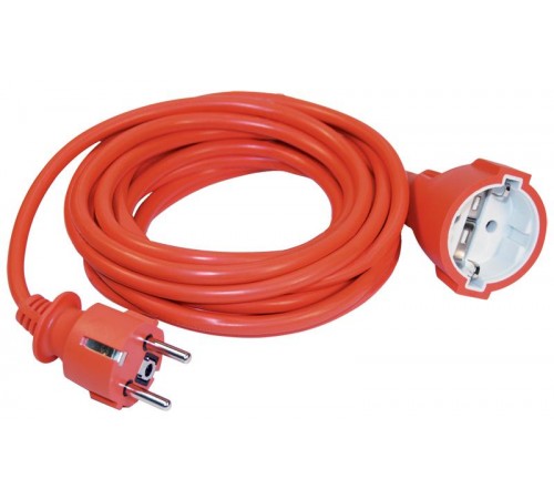 Шнур УШ-01РВ оранж. с круглой вилкой и розеткой 2Р+PЕ 3х1,0/20метров   WUP10-20-K09-N  IEK