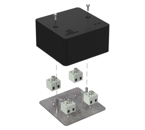 Коробка огнестойкая для кабель-канала 40-0460-FR2.5-8 Е15-Е120 RAL9005 85х85х45 (44 шт/кор) черная  40-0460-9005-FR2.5-8  Промрукав