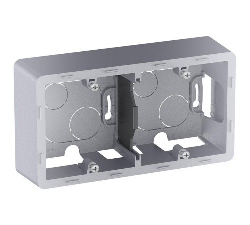 Inspiria Алюминий Коробка накладного монтажа 2-местная О/У  673992  Legrand