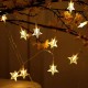 Гирлянда световая  занавес Звездочки , ENIZ-64W ,  64 диодов , 1,2 м*1,3 м теплый белый, IP20, провод 3 м  Б0051876  ЭРА