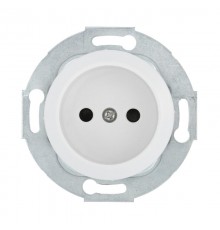 Розетка без з/к, со шторками (белый) LK Vintage  883304-1  Ecoplast