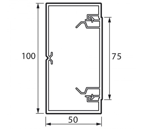 Кабель-канал 100x50мм с крышкой белый METRA  638081  Legrand