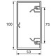 Кабель-канал 100x50мм с крышкой белый METRA  638081  Legrand
