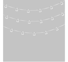 Белт-Лайт 2 жилы, 50м, шаг 20см, 250 патронов E27, IP65, белый круглый провод ПВХ  331-244  NEON-NIGHT