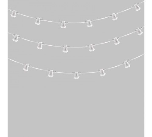 Белт-Лайт 2 жилы, 50м, шаг 20см, 250 патронов E27, IP65, белый круглый провод ПВХ  331-244  NEON-NIGHT