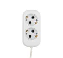 Удлинитель 2 гнезда, 5 м, 3х0.75 кв.мм, с/з, белый  11-7203  PROconnect