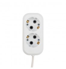 Удлинитель 2 гнезда, 5 м, 3х0.75 кв.мм, с/з, белый  11-7203  PROconnect