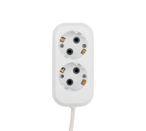 Удлинитель 2 гнезда, 5 м, 3х0.75 кв.мм, с/з, белый  11-7203  PROconnect