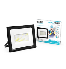 Прожектор светодиодный Elementary 100W 9475lm 4000К 175-265V IP65 черный LED 1/4  613100110  Gauss