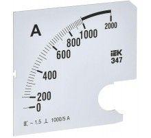 Шкала смен. для амперметра Э47 1000/5А-1,5 96х96мм  IPA20D-SC-1000  IEK