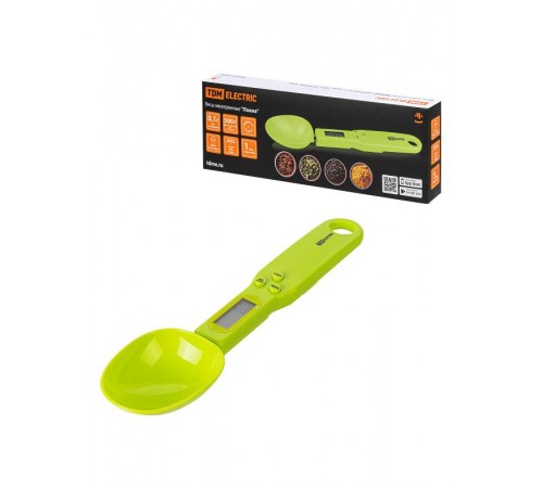 Весы электронные "Ложка", деление 0,1 г, макс. 500 г, зеленый,  SQ4025-0006  TDM