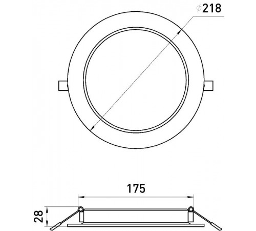 Светильник светодиодный встраиваемый LED 17-24-6K круглый 24Вт 6500K  Б0057426  ЭРА