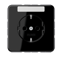 Штепсельная розетка SCHUKO 16A 250V~ с полем для надписи; черная  CD1520NASW  Jung
