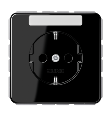 Штепсельная розетка SCHUKO 16A 250V~ с полем для надписи; черная  CD1520NASW  Jung