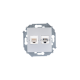 Simon 15 Алюминий Розетка телефонная + компьютерная RJ11+RJ45 кат.5е, Systimax  1591590-033  Simon