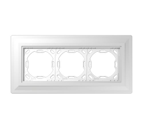 Монтажная рамка для установки в гипсокартон или под штукатурку, 3 поста; гипс; белый; LS Zero  PA983G125-0  Jung