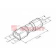 Клемма плоская полностью изолированная термоусаживаемая гнездо 6.6 мм 0.5-1.5 мм (РПи-м-т 1.5-(6.3) красный  08-0614  REXANT
