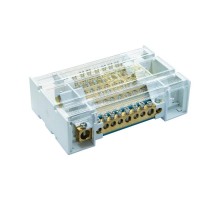 Блок распределительный на DIN рейку c выносной клеммой 4р 160А, 7х7мм 1х8мм  1х9мм 1х12мм  BD3160104  DKC