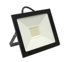 Прожектор светодиодный SFL90-50 2835 SMD 50W 6400K AC220V/50Hz IP65, черный в компактном корпусе, 205*30*160мм  55066  SAFFIT