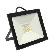 Прожектор светодиодный SFL90-50 2835 SMD 50W 6400K AC220V/50Hz IP65, черный в компактном корпусе, 205*30*160мм  55066  SAFFIT