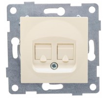 Ugra Розетка компьютерная RJ45, двойная, СУ, беж  С11К2-003  GUSI Electric