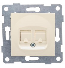 Ugra Розетка телефонная RJ12, двойная, СУ, беж  С11Т2-003  GUSI Electric
